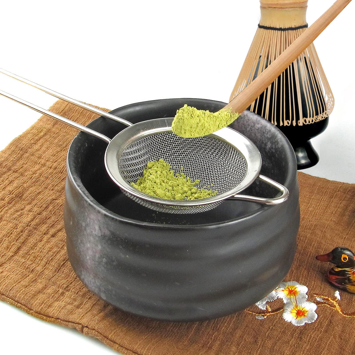 10 Piece Japanese Matcha Tea Set (Black)