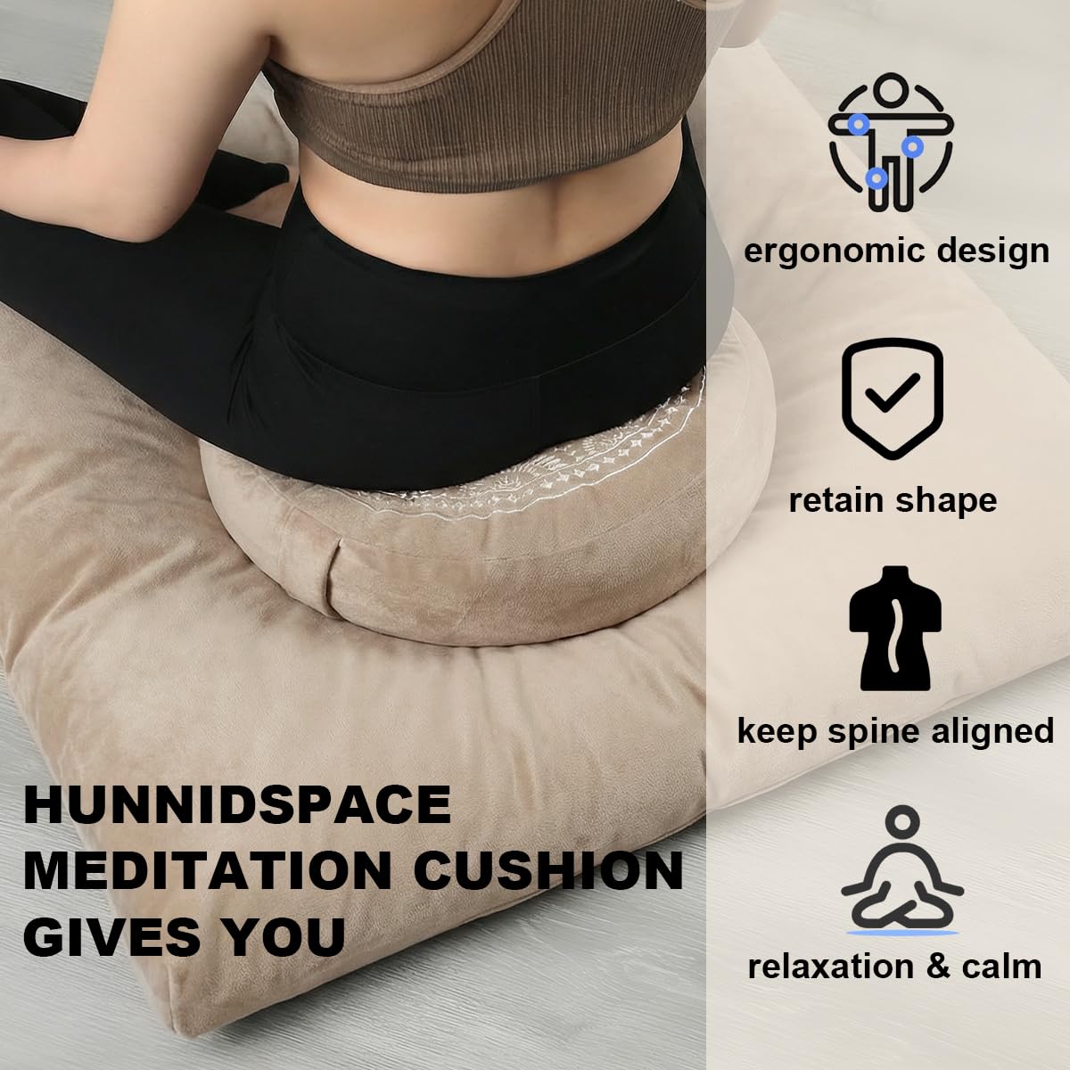 Meditation Cushion Set (Cl01-dark Blue)