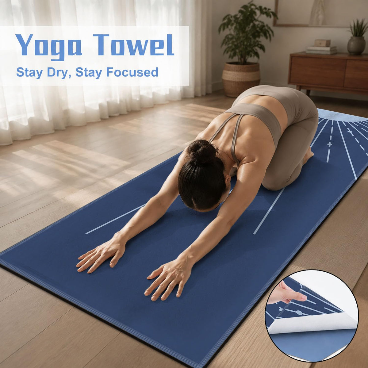 Yoga Mat Towel (Boho Sun-02 / Small)