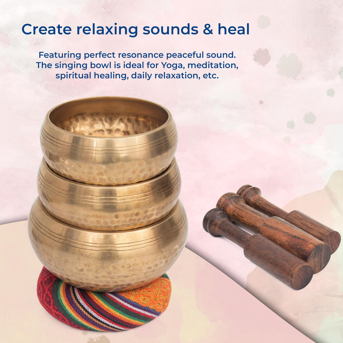 Tibetan Singing Bowl Set (3 Chakra Set)