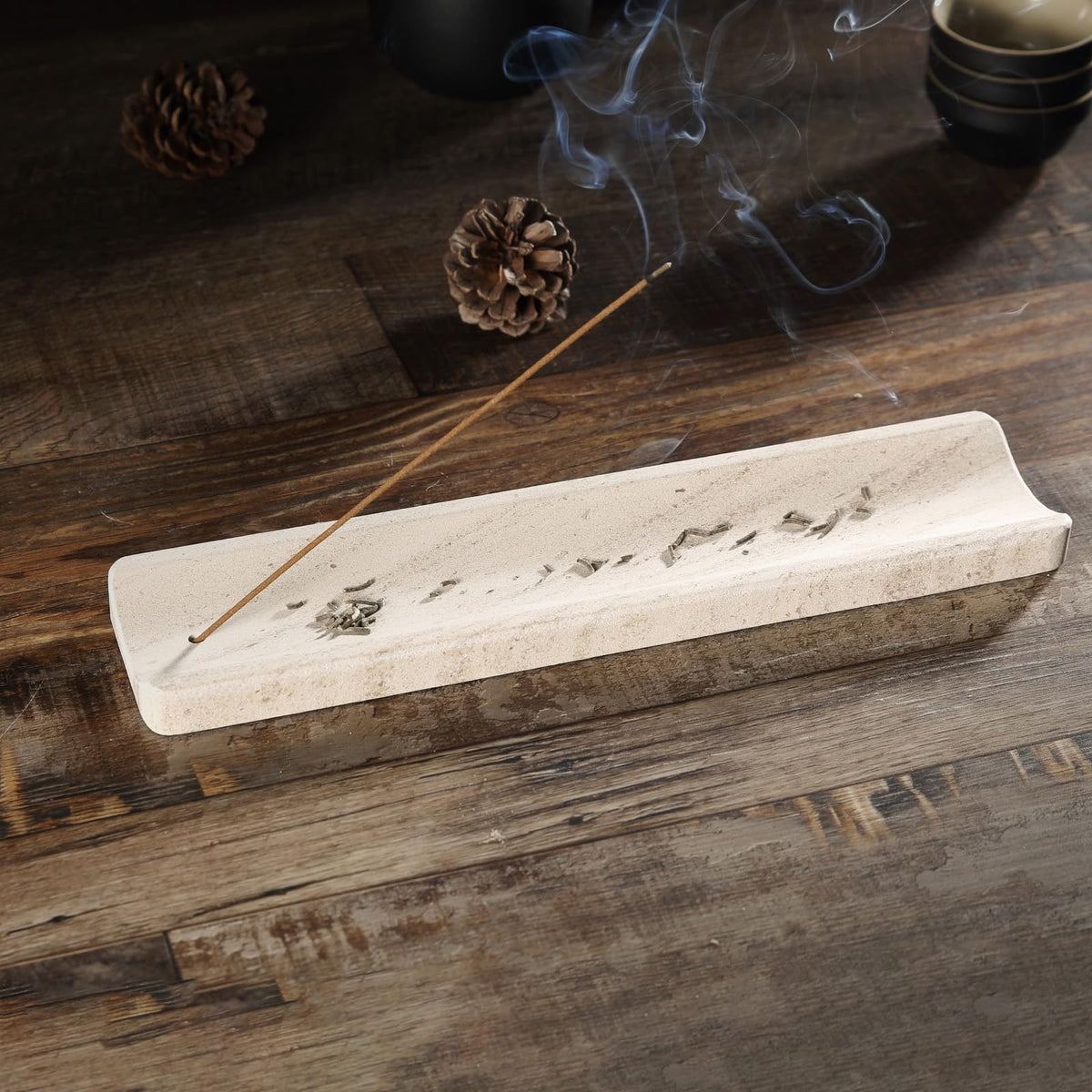 Marble Incense Holder (Standard-beige)