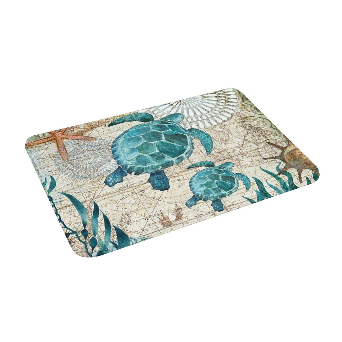 Sea Turtle Bath Mat Non (1'4" x 1'11" (Rectangular) / Sea Turtle)