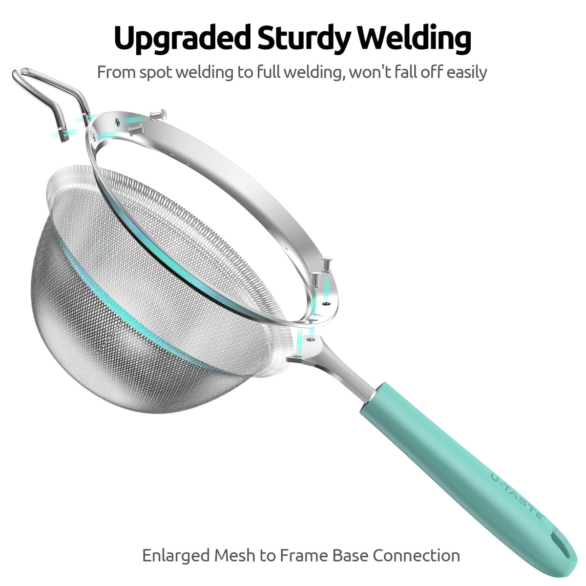 Fine Mesh Strainer (M-4.73in / (1) Aqua Sky)