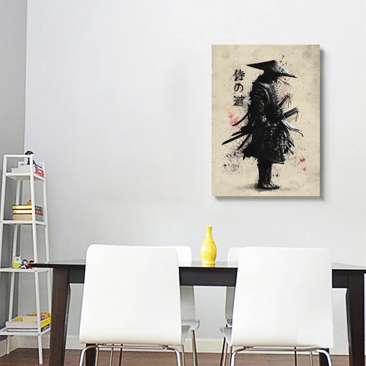 Canvas Poster Japanese Bushido Samurai Warrior Modern Character Wall Art Poster Prints Picture Decoration for Living Room Bedroom Unframed 24 x36 inches (36"L x 24"W / Unframe-8)