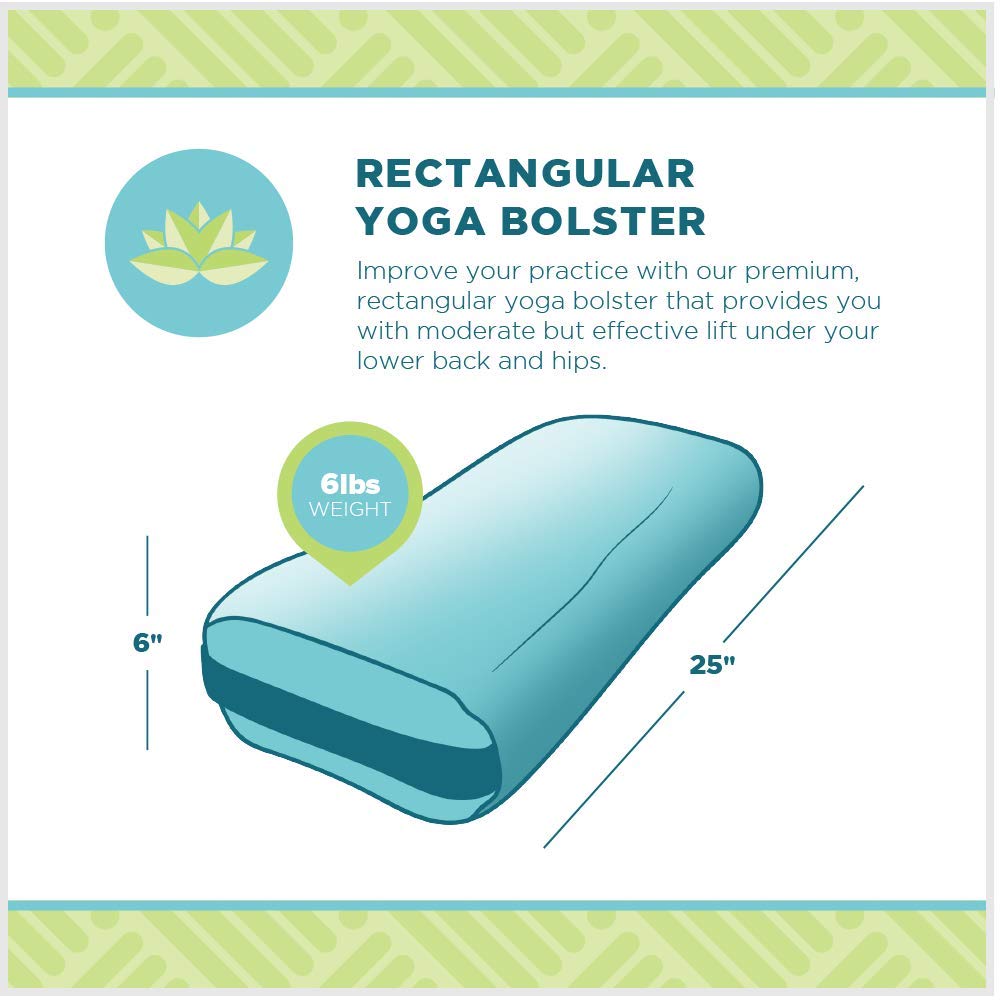 Yoga Bolster Soft yet Firm (Rectangular / Stone Gray)