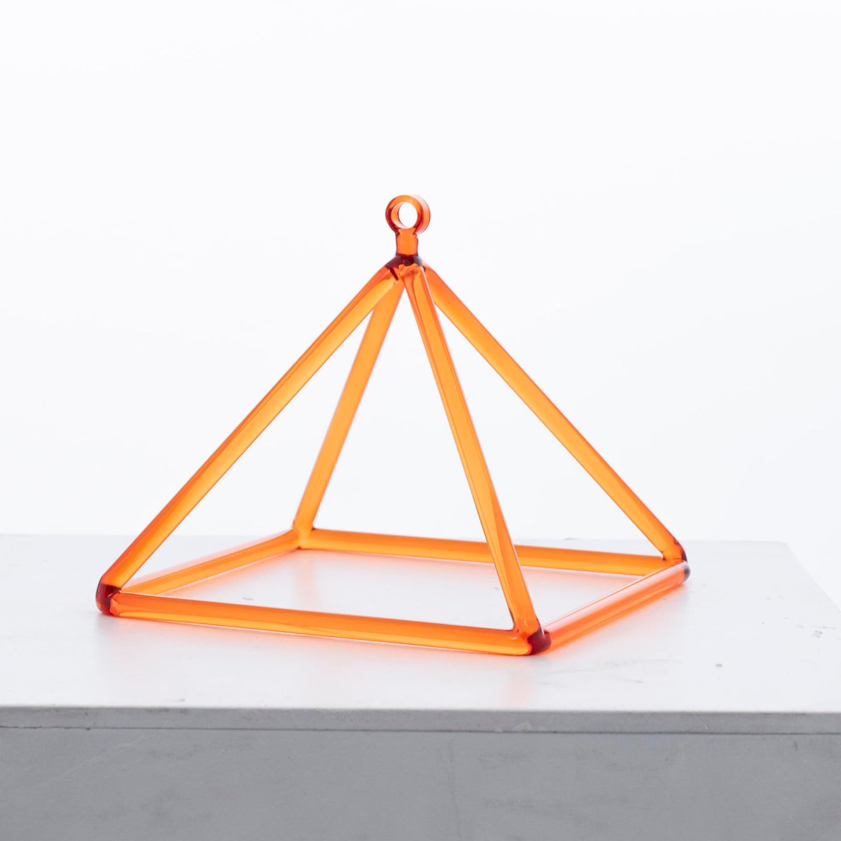 Crystal Pyramid Sound Healing (8inch orange with bag)