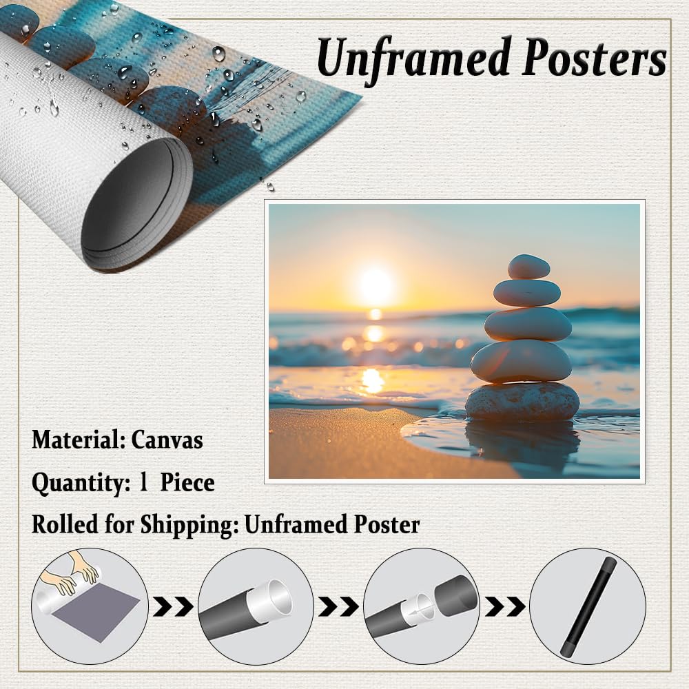 Zen Ocean Sunset Wall Art (Unframed-1 / 11"L x 14"W)
