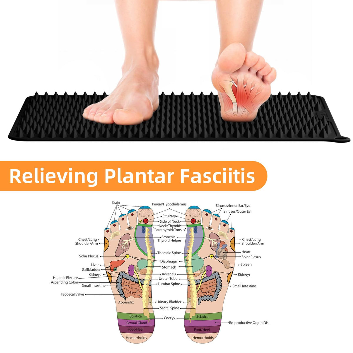 Acupressure Mat for Foot Massage (Black)