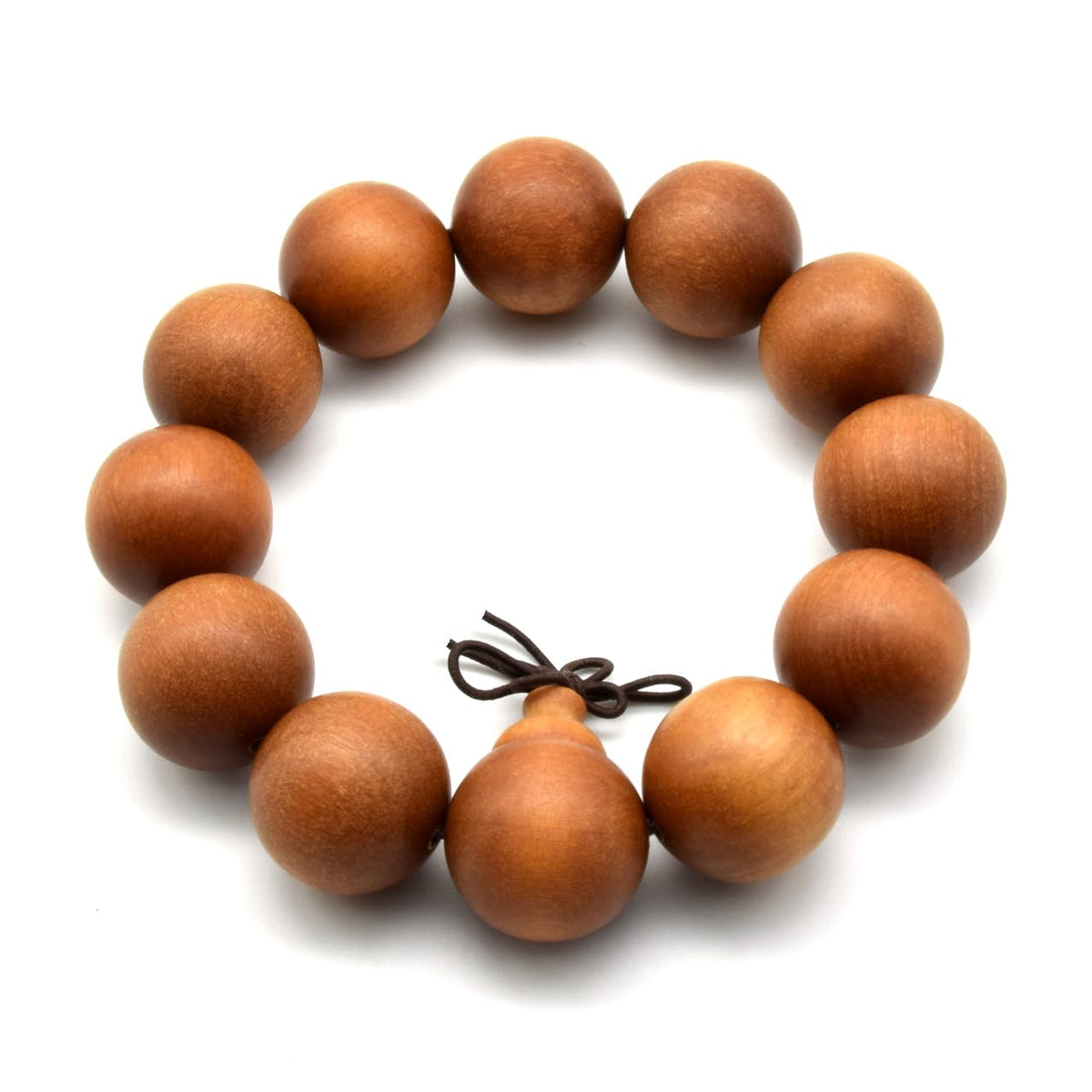 Unisex Teak Wood Prayer Beads Buddha Buddhist Beads Japa Mala Necklace Bracelet Bead (20mm x 12 beads)