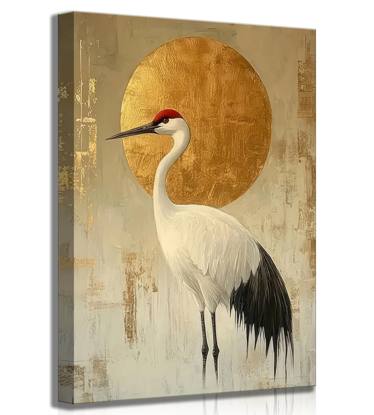 Japanese Zen Crane Canvas Wall Art 16x24 (Canvas / 24"L x 16"W)