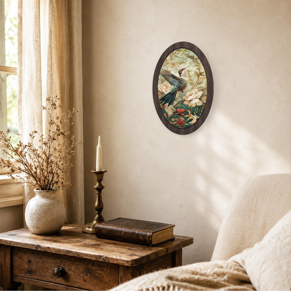 Hummingbird Framed Wall Art Decor (hummingbird 4)