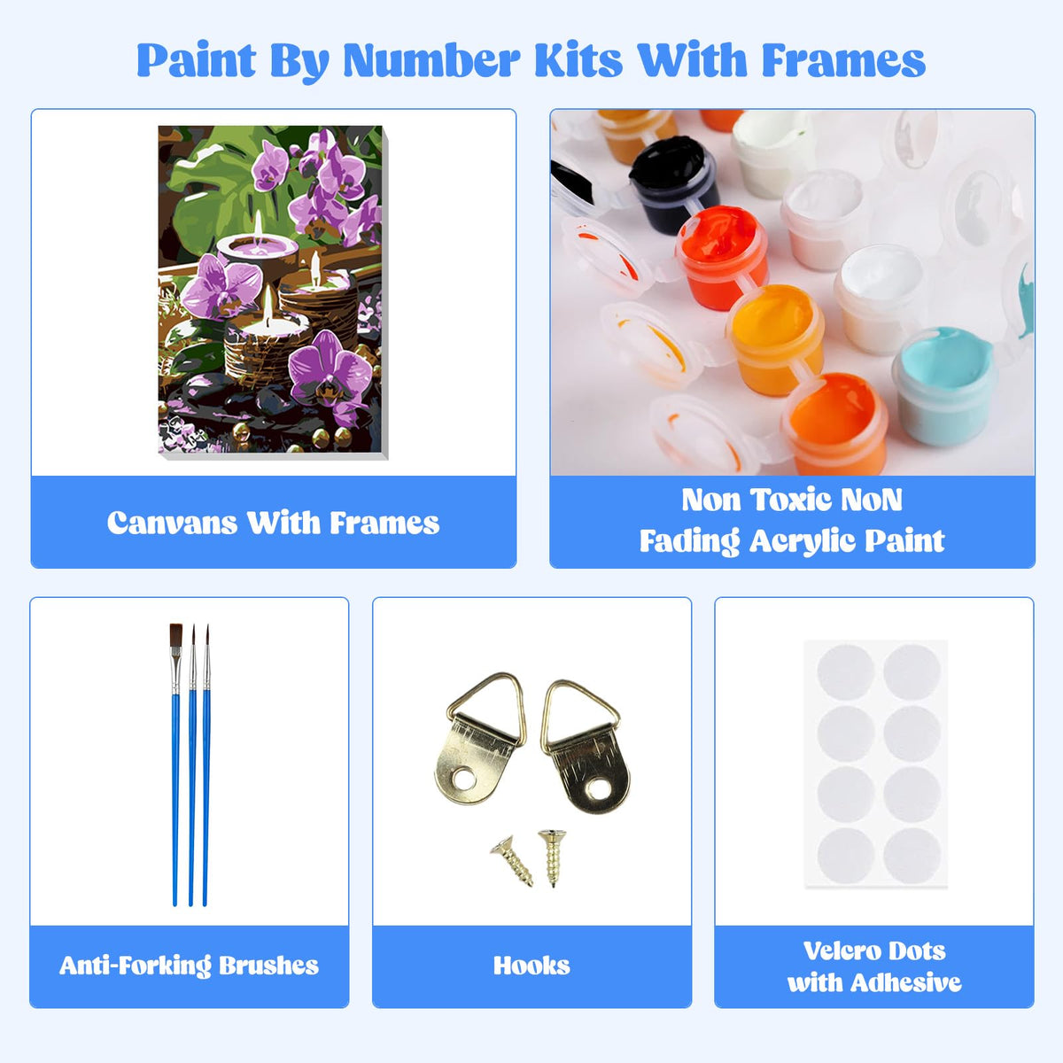 Candle Framed Paint by Numbers Kit for Adults