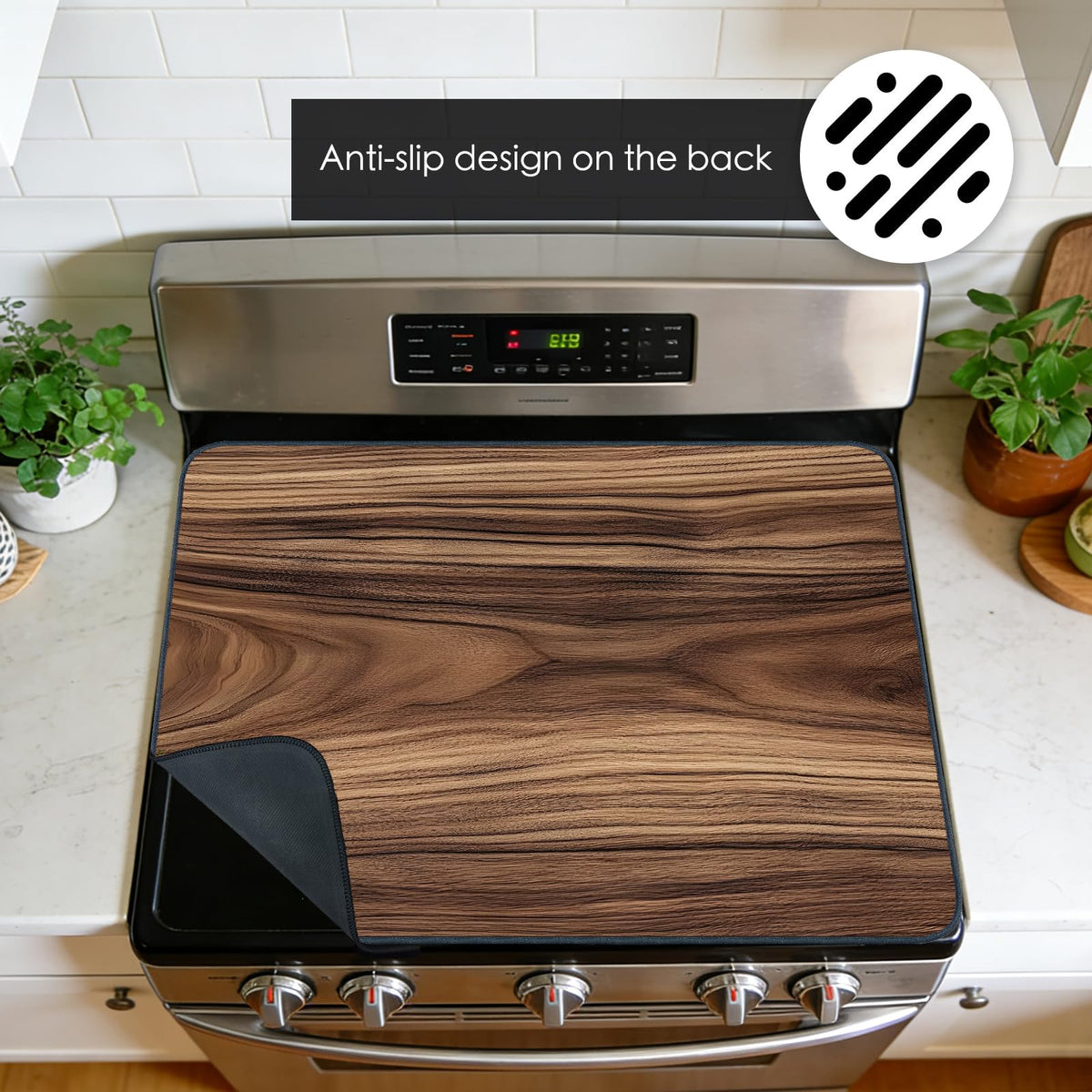 Walnut Wood Stove Top Cover (Yhd00138)