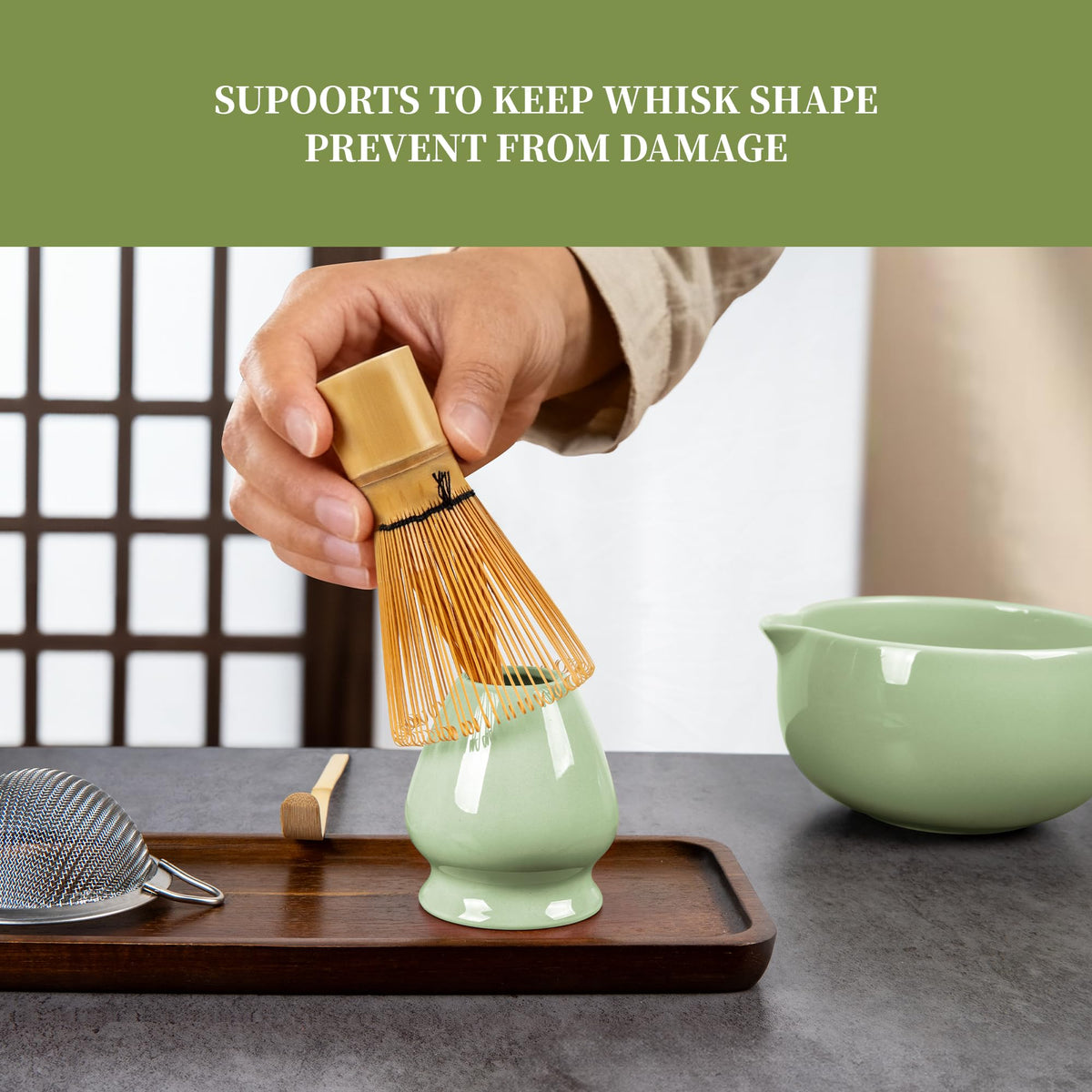 Matcha Whisk Set (Light Green)