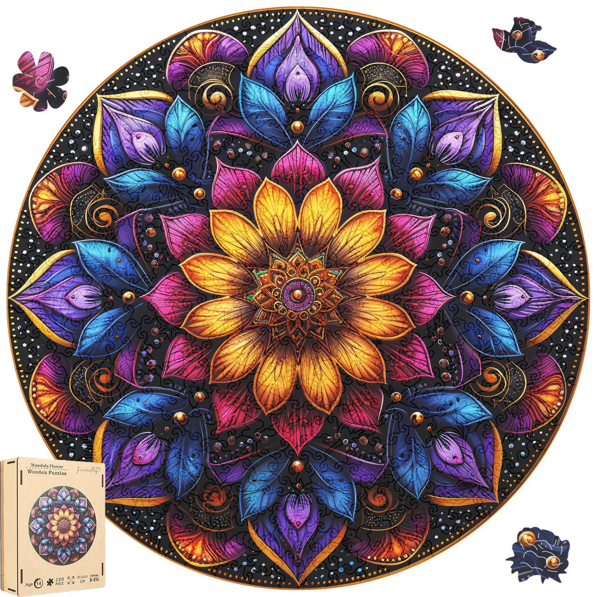 Wooden Puzzles for Adult (500Pcs / Mandala Flower)