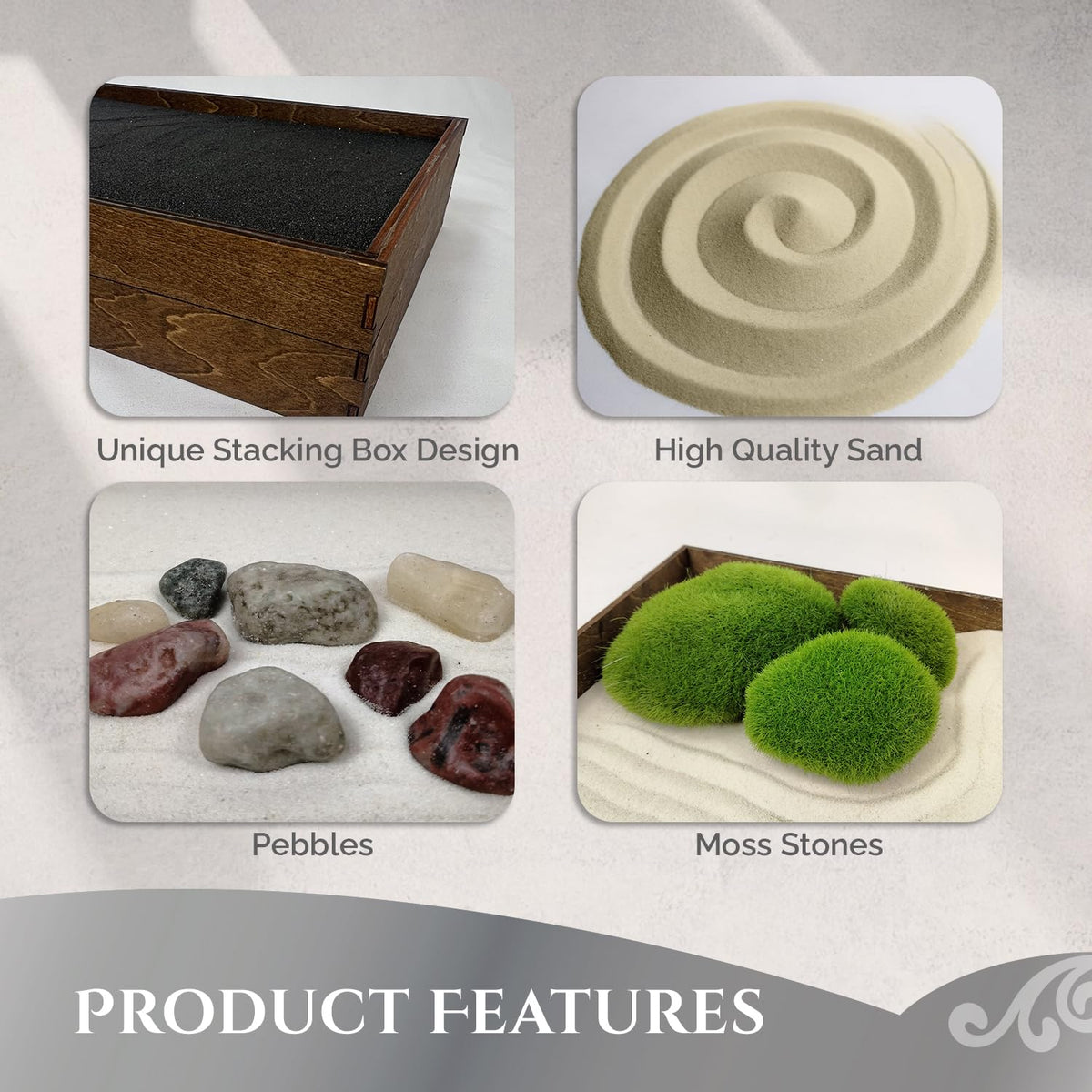 Wooden Stackable Zen Garden (Sandstorm Lilac / Stackable)