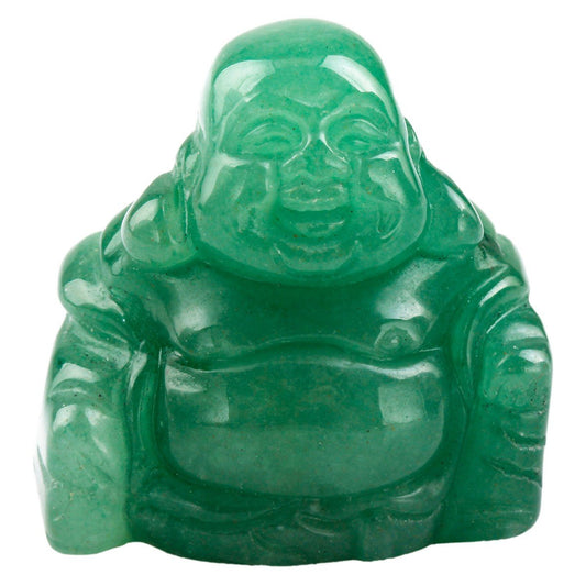 1.5" Green Adventurine Laughing Happy Buddha Feng Shui Figurine (1.5" / 5.green Aventurine)