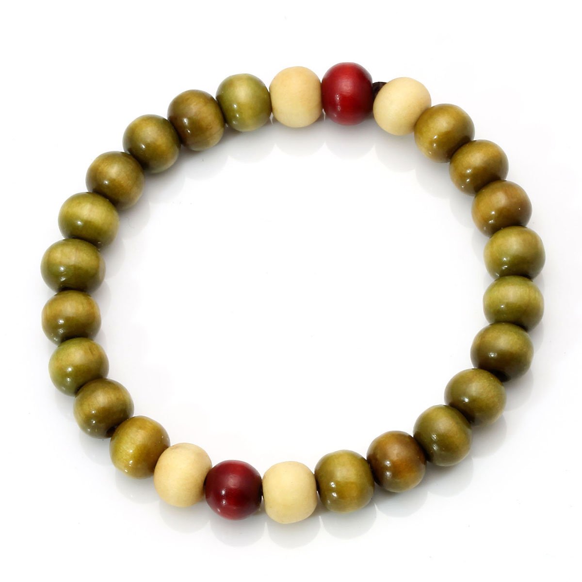 3 Pcs Healing Wood Bead Wrist Yoga Reiki Bracelet for Mala Prayer Buddha (D:3 PCS)
