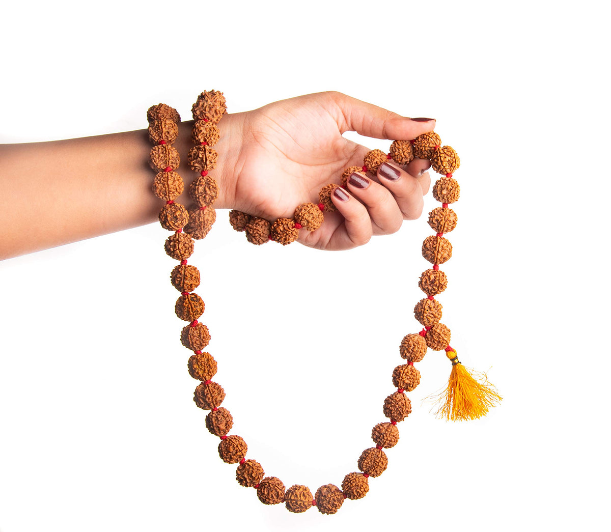 Certified Rudraksha Mala 5face (12-15mm 56 Nepali Bead)