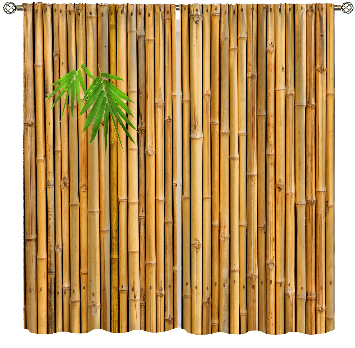 Zen Bamboo Blackout Curtains (26"W x 96"L (Pack of 2) / Zen-18)