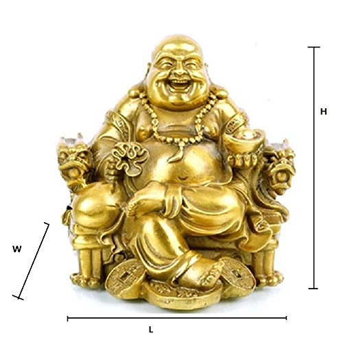 Fengshui Buddha Statue for Lucky & Happiness God of Wealth (Large)