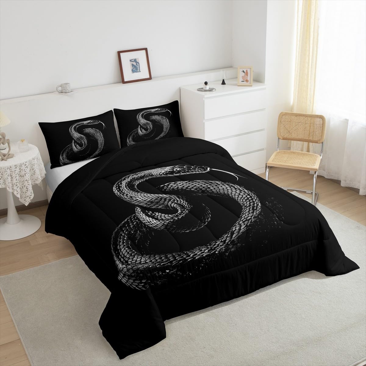 Snake Comforter Set Queen Size Bedding Set (Multi 19542 / Queen)