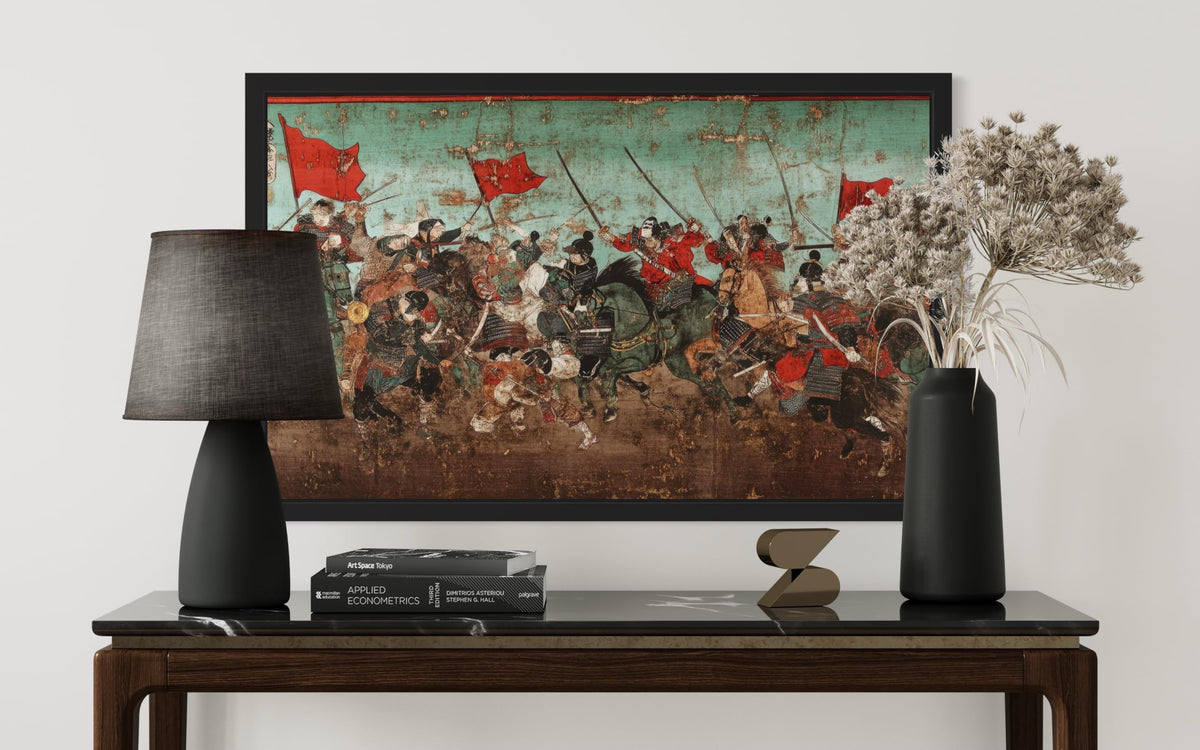 Samurai Battle Unframed Wall Art Print Poster (Samurai Battle / 36"L x 24"W)