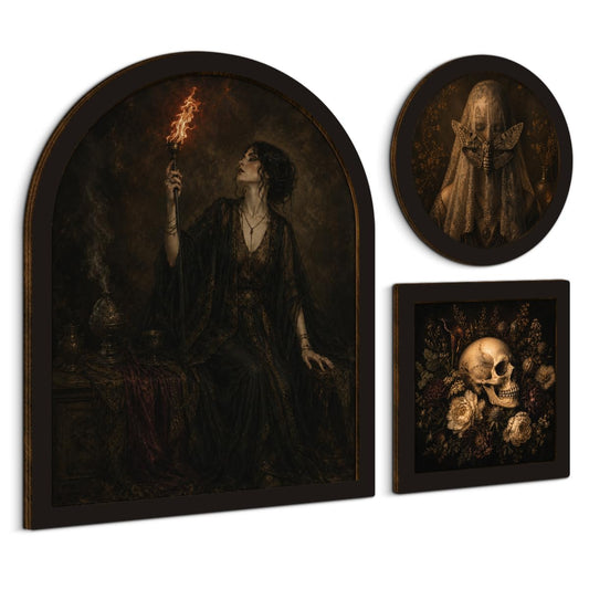 3 Pcs Witch Wall Art Sign (Dark-06)