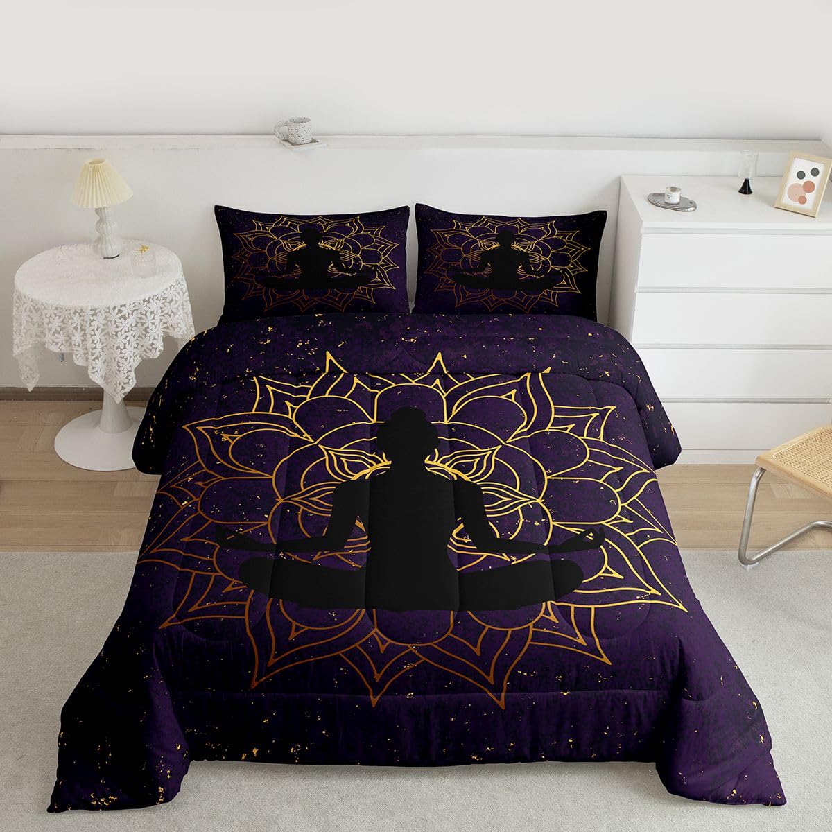 Yoga Comforter Set Queen Size for Kids Boys Girls (Multi 21 / Queen)