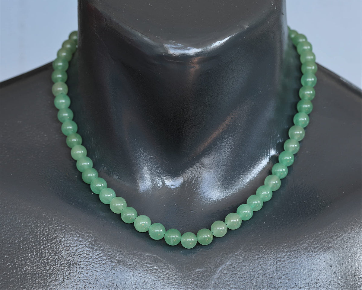 Natural Green Aventurine Beaded Choker Necklace (Green Aventurine / 40 Inches)
