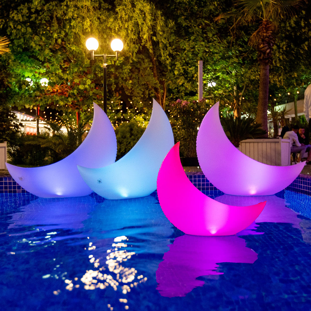 Floating Pool Lights (4 Pack / Half Moon)