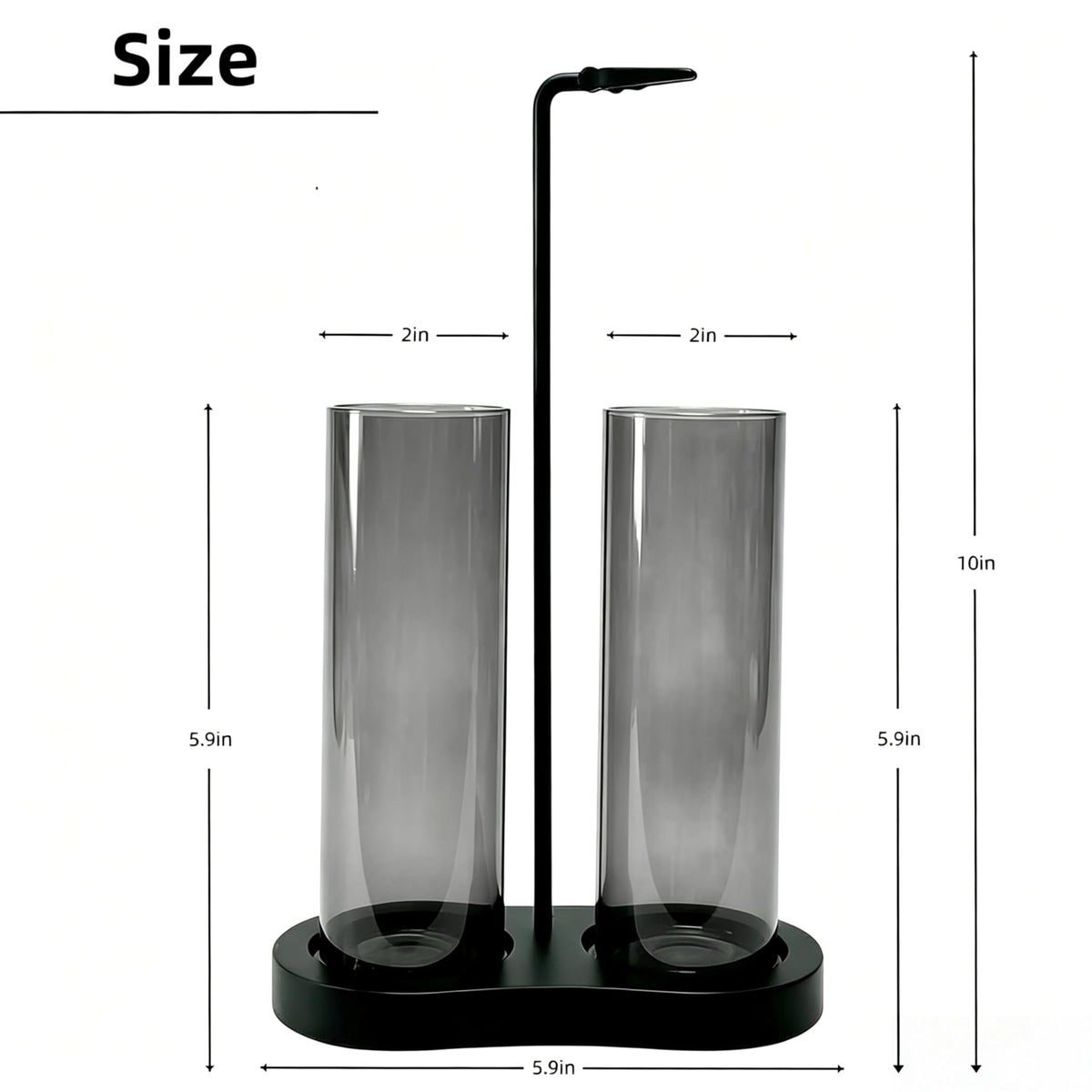 Gray Glass Incense Holder (Gray)