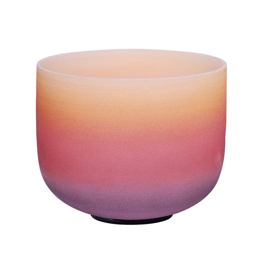 Rainbow Frosted E Solar Plexus Chakra Quartz Crystal Singing Bowl 8 inch (8 inch / 440 Hz E note Rainbow bowl)