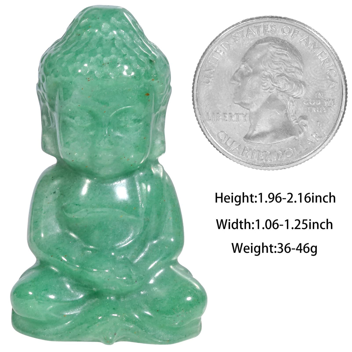 Handcarved Green Aventurine Sitting Baby Buddha Figurine