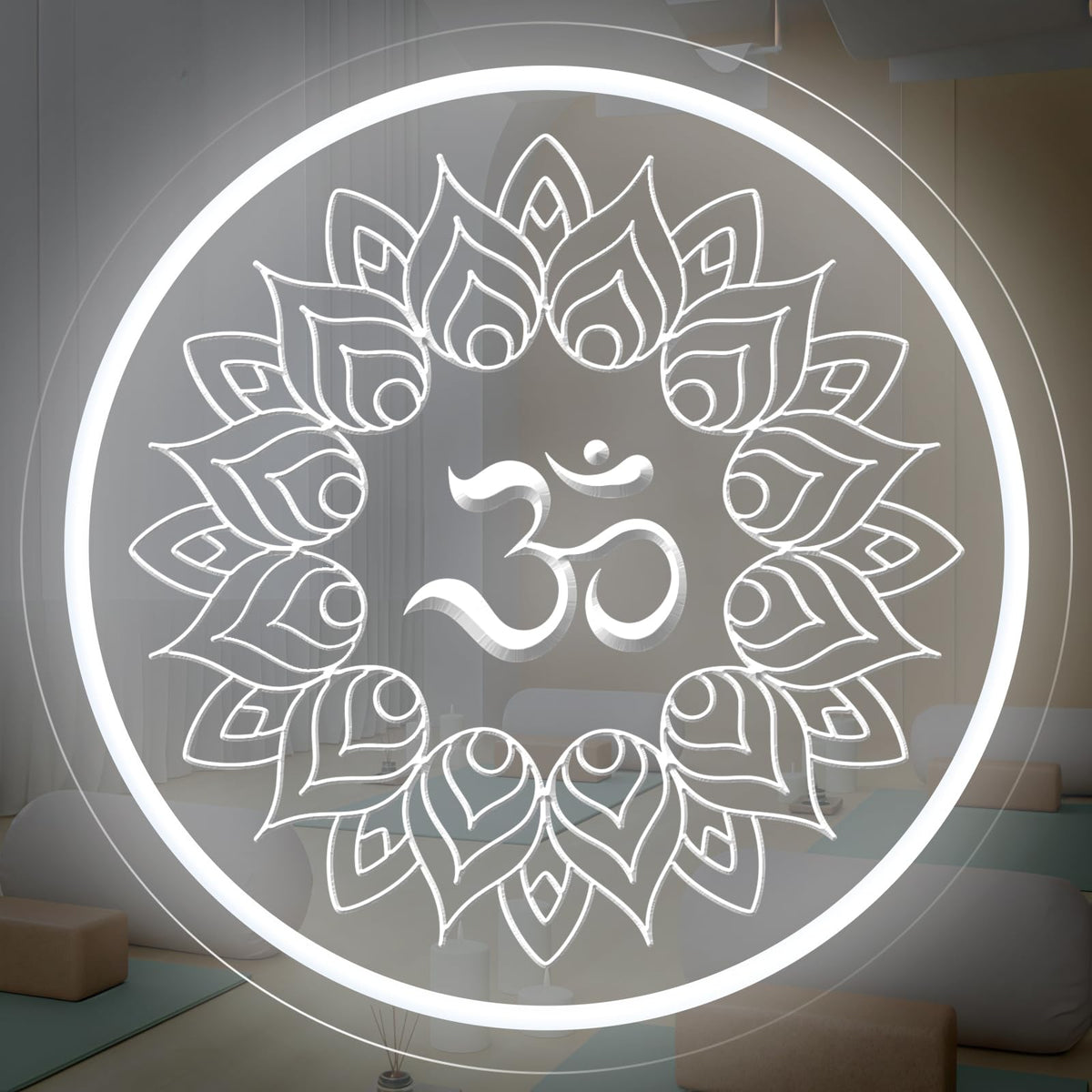 Om Mandala Neon Sign (Medium Om Mandala)