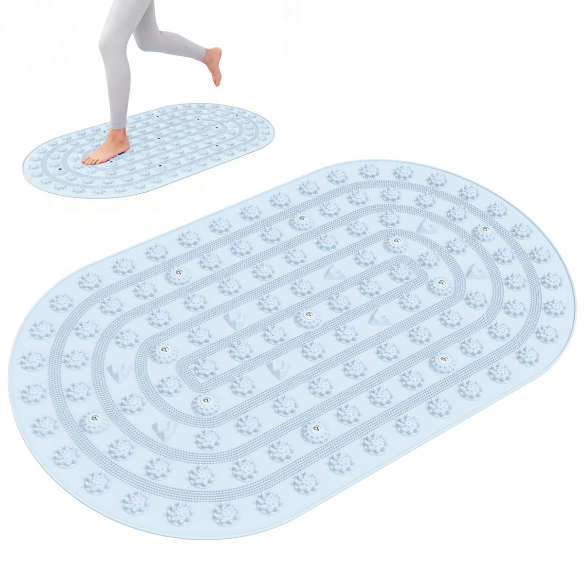 Silicone Acupressure Mat (30x17.7" Blue)