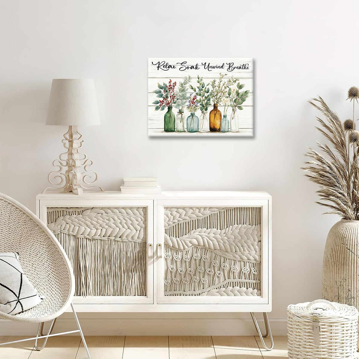 Plant Canvas Wall Art Inspirational Prints Painting Framed ArtWork 16"x20" (Plants / 20"L x 16"W)