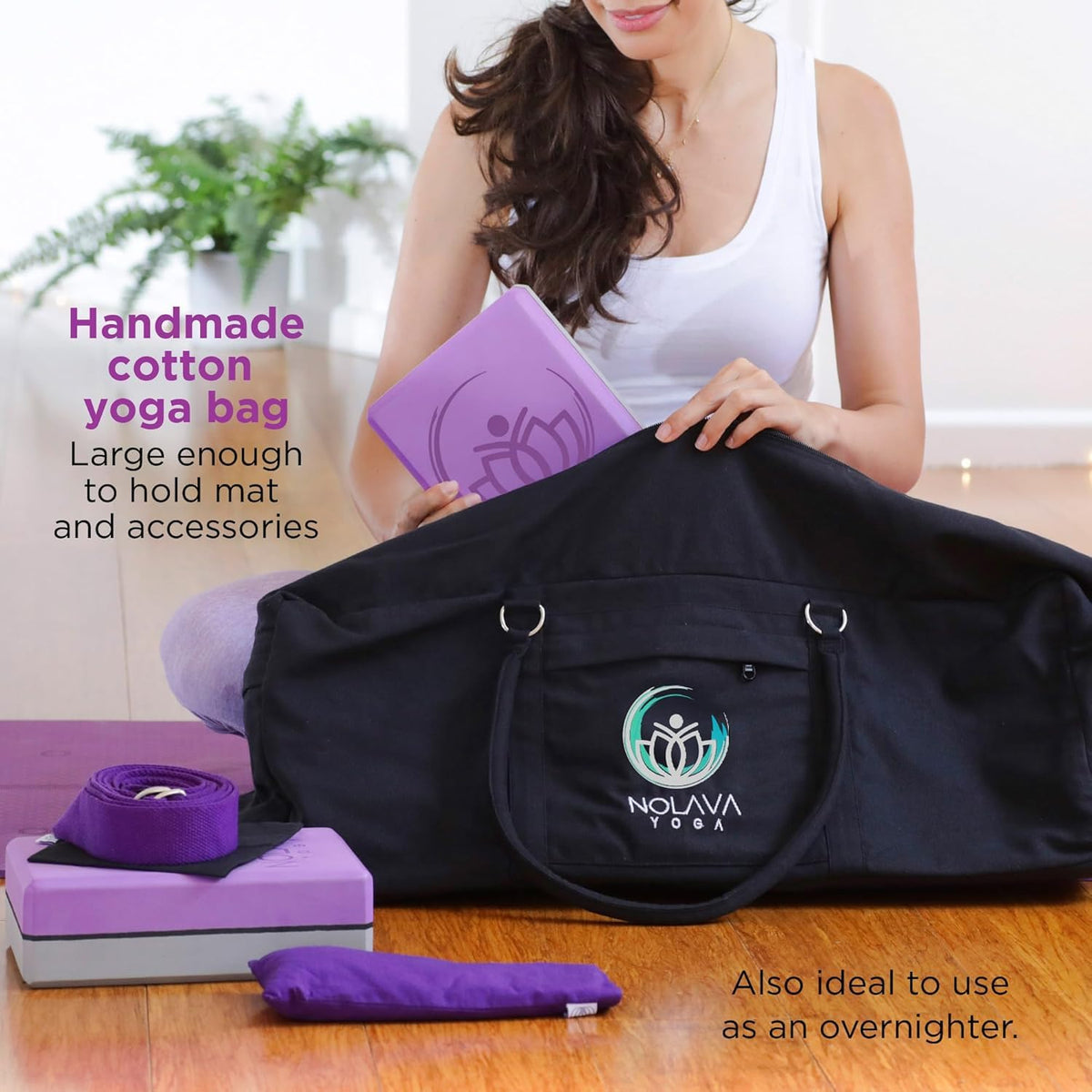 NOLAVA 7 Piece Yoga Mat Set (Purple (7-Piece Set) / 7-Piece Set)