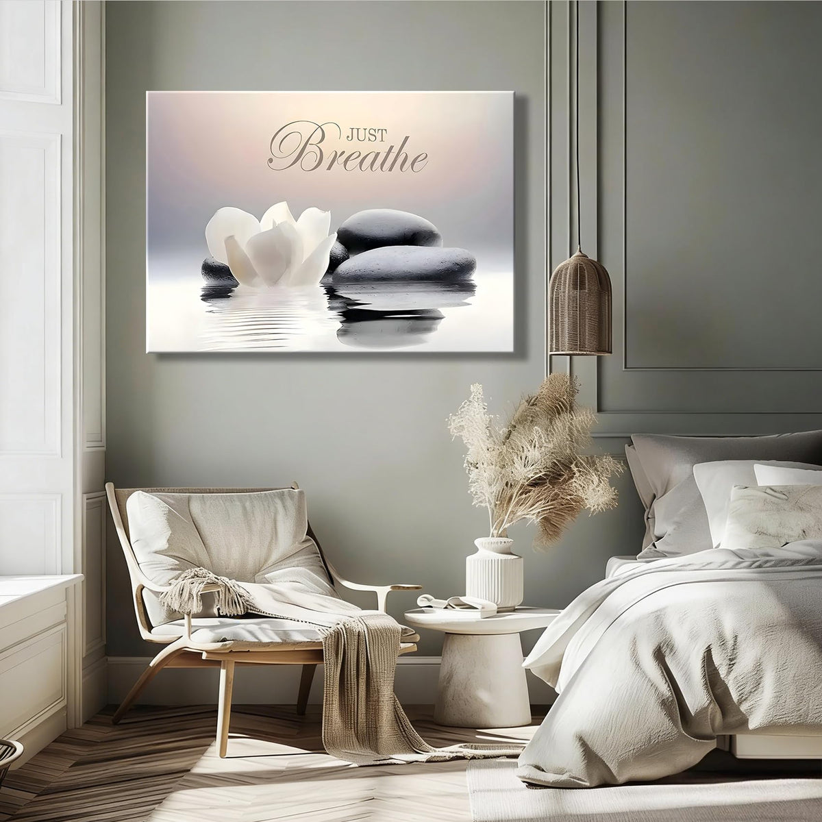 Elegant Just Breathe Wall Decor (Pictures4 / 18"L x 12"W)