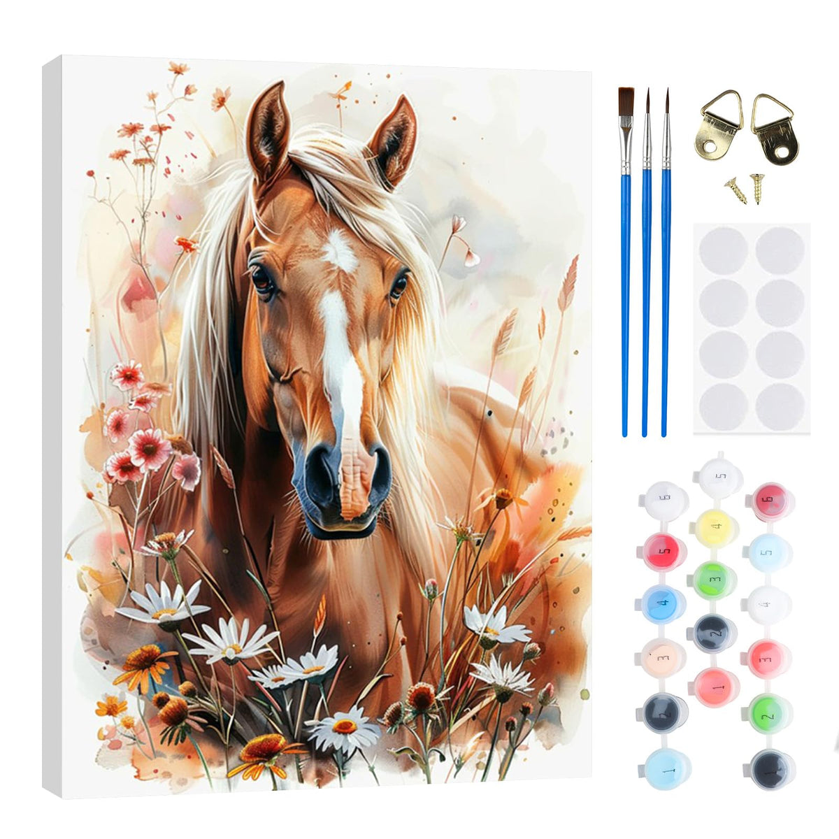 Horse Framed Paint by Numbers Kit for Adults
