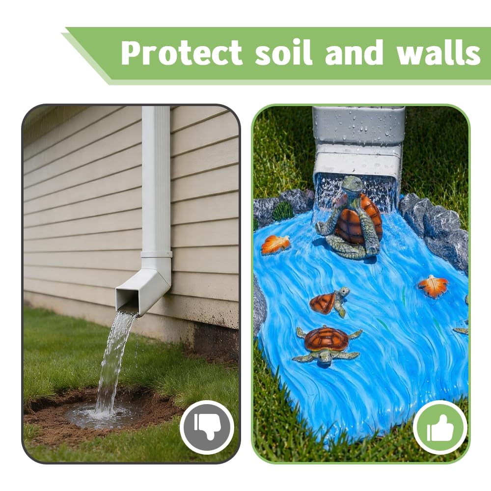 Decorative Downspout Splash Block (Turtle Splash Block)