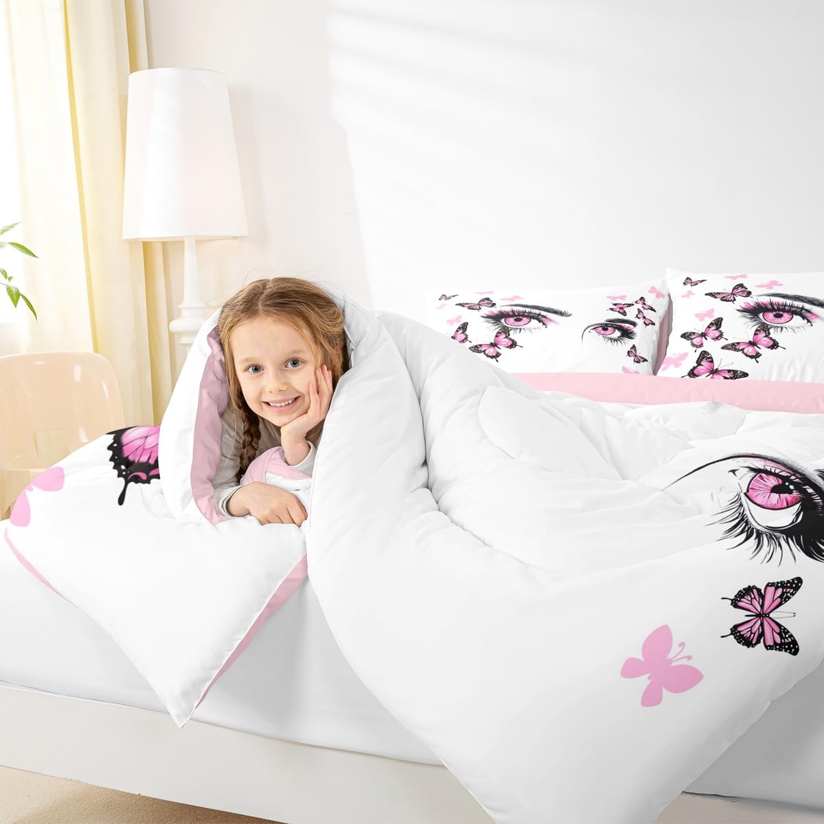 Eyelash Kids Comforter Set Twin Size for Kids Boys Girls (Multi 803 / Twin)