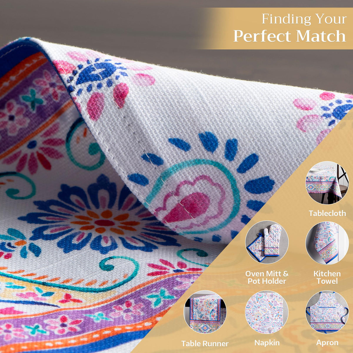 Placemats Set of 4 Reusable 100% Cotton (137 - Indian Floral / 13" X 19" (Pack of 4))