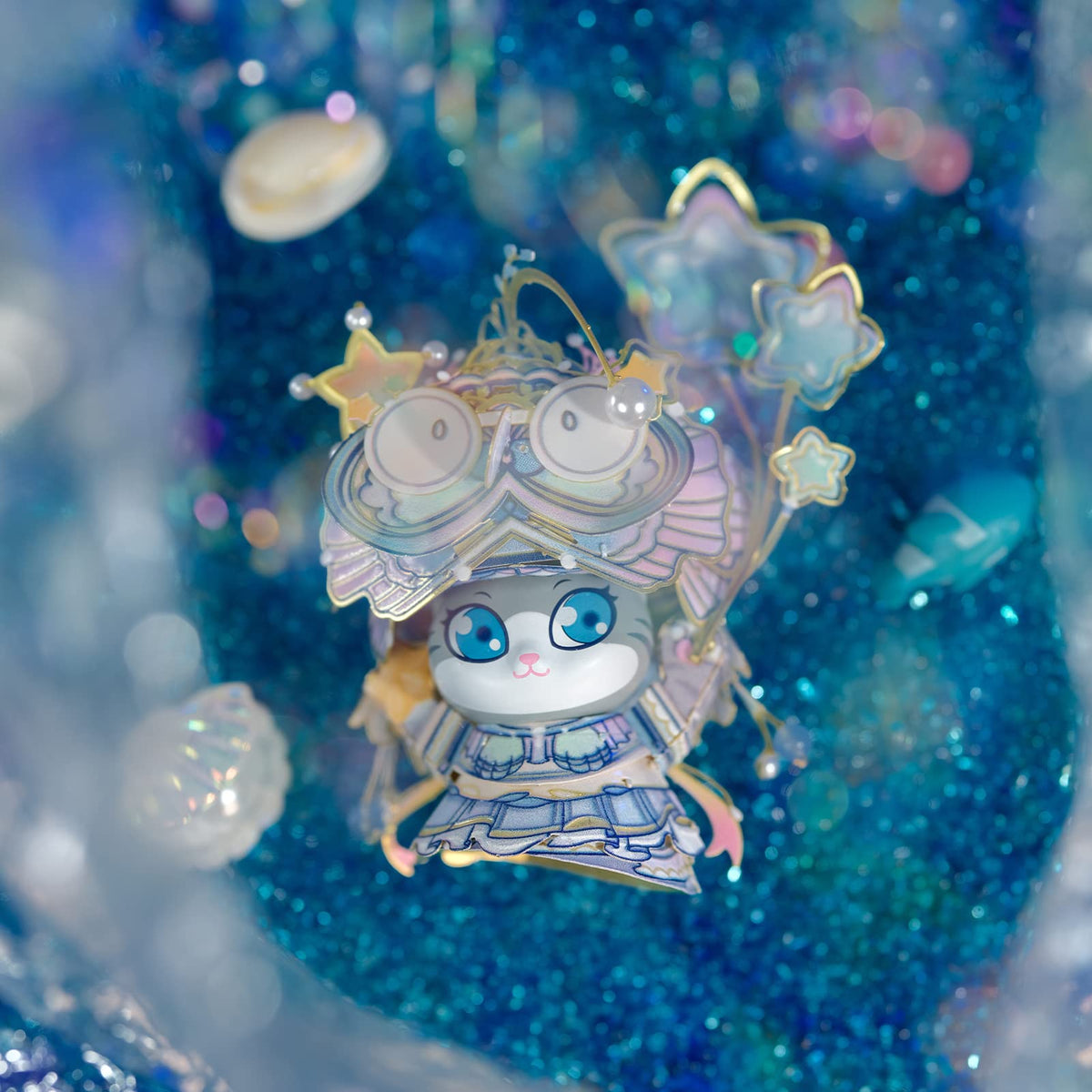 3D Puzzles The Mermaid Kitty Cat Beauty Kitten Metal Figures Model (The Cat Beauty)