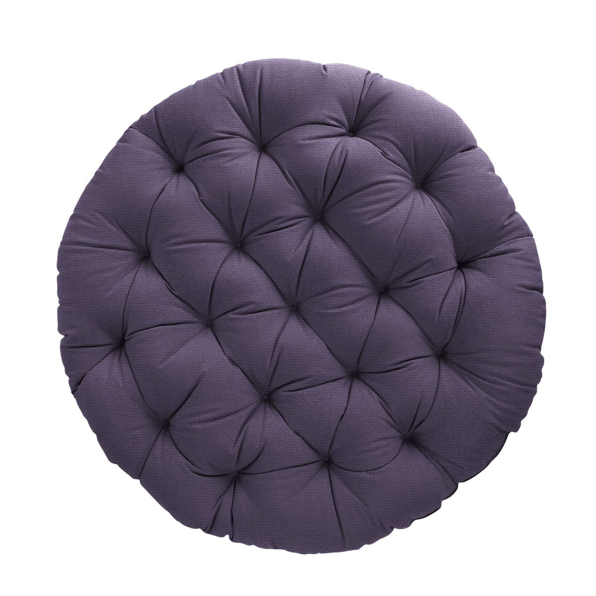 Tufted Papasan Cushion (Dark Lilac / 44 in x 44 in x 4 in)
