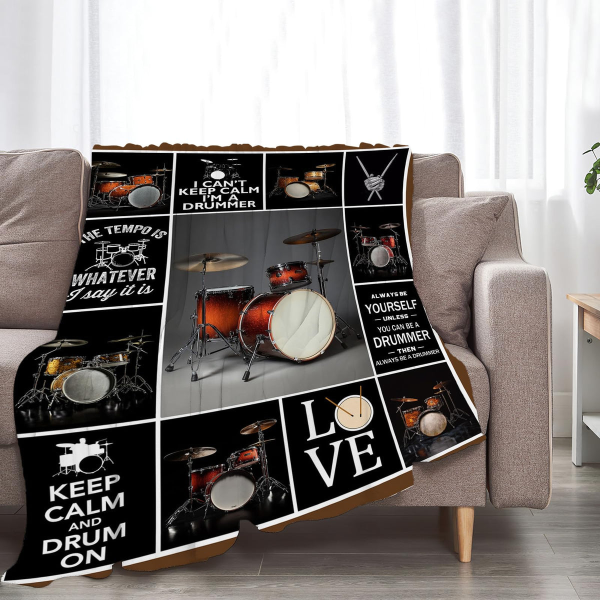 Drum Kit Throw Blanket (50"x60" / Drum)