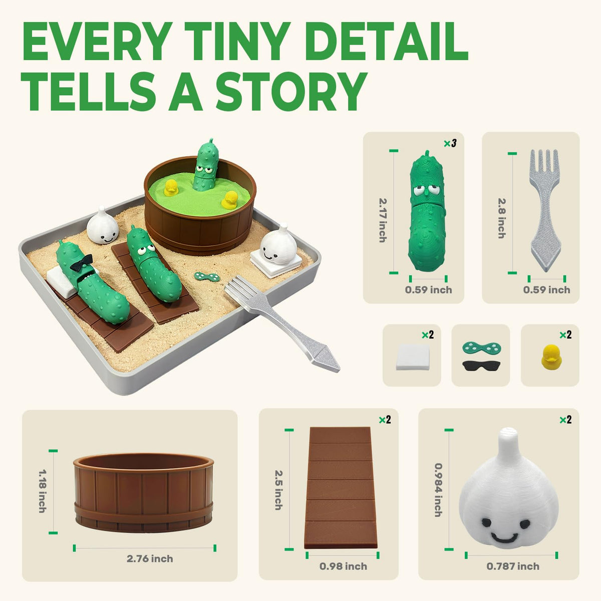Pickle Zen Garden for Desk Decor