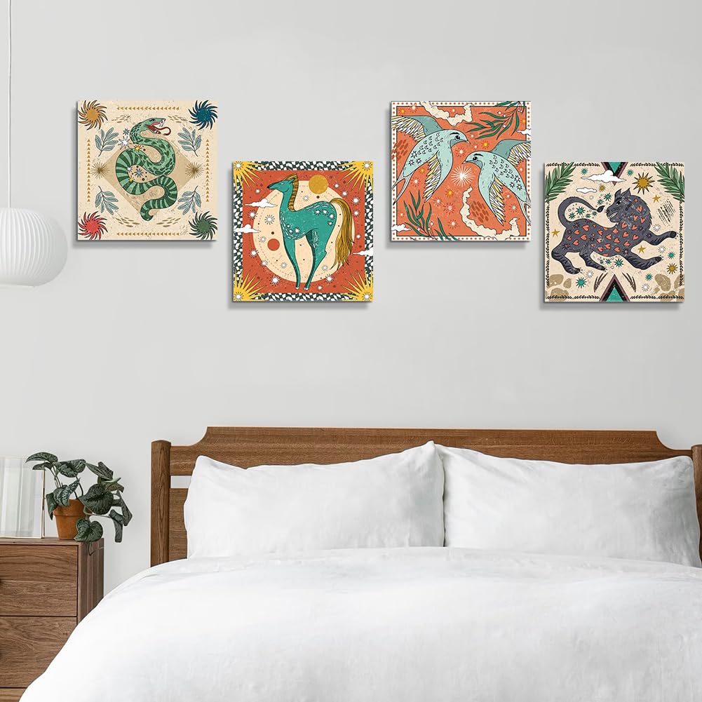 4 Pieces Wall Art Canvas Prints (MYTHOS)