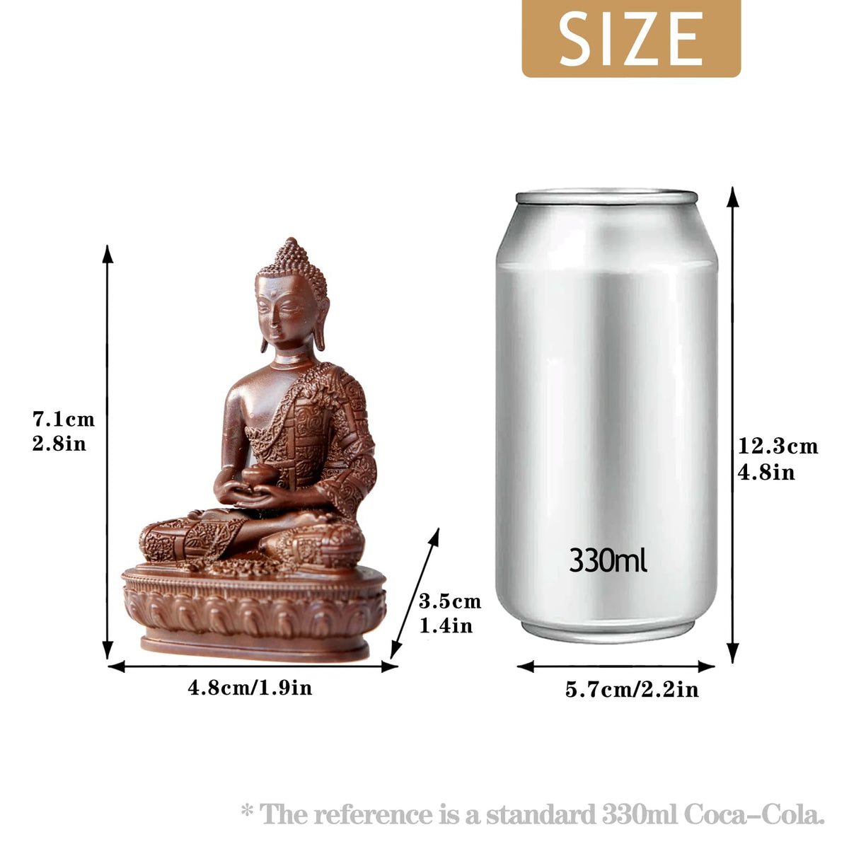 Amitabha Buddha Statue Pure Copper Handmade Zen Home Decor Figurine (Amitabha)