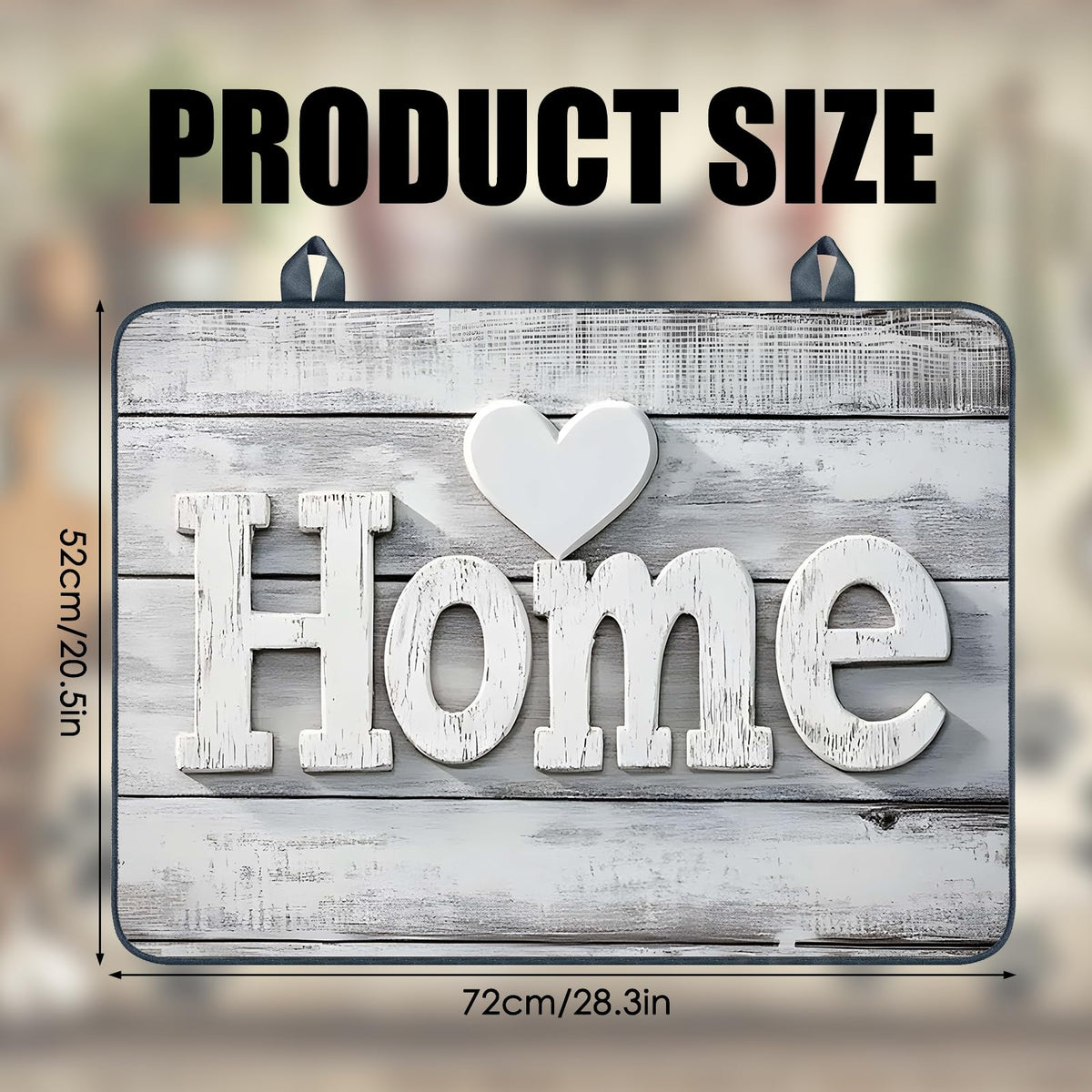 Home Letter Stove Cover Diatom Mud 20.47x28.34 In (BX99670-XY)